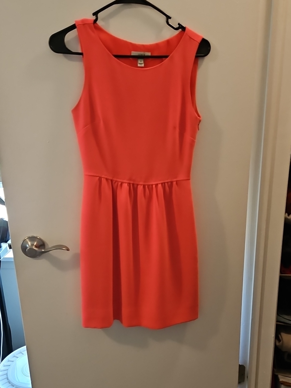 J. Crew Coral Sleeveless Fit-and-Flare Dress